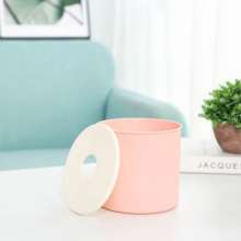 Tissue box creative household plastic round roll paper tube office tissue storage tray factory direct sales