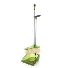 New sharpened wire broom set household soft stainless steel rod broom plastic broom dustpan set manufacturer