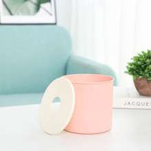 Creative household plastic round paper rolls, office paper towel storage boxes