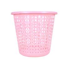 Hollow household trash can, home kitchen frameless trash can, waste paper basket PP plastic round sanitary bucket