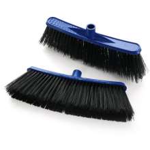 Broom head foreign trade hard hair floor brush household big broom straight plastic broom solid color can be matched with wood pole source goods