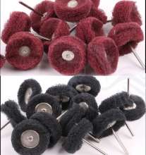 Fiber Scouring Pad Grinding Head Nylon Grinding Head With Handle Scouring Pad Wheel Polishing Brushing Grinding Head Mini Brush 3 Handle 25