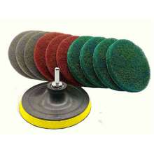 Flocking scouring pad self-adhesive brushed cloth back velvet sheet 4 inch 5 inch brushed sheet pneumatic electric angle grinder polishing vegetable gourd