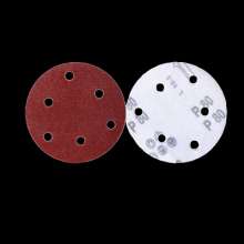 5 inch 6 hole flocking sandpaper sheet back velvet disc sandpaper air mill sandpaper back velvet sandpaper disc sand 125MM