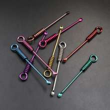 New net celebrity spiral ear picks all metal night market stalls to dig earwax and ears to carry ear digging ear cleaners