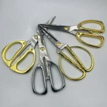Dragon and phoenix ribbon cutting wedding dragon and phoenix scissors one generation hair golden straight stainless steel scissors household scissors dragon and phoenix scissors