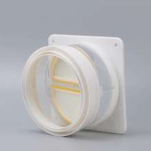 Factory direct sale range hood smoke exhaust pipe check valve PVC plastic transparent kitchen flue check valve