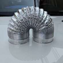 Factory direct sale 80-100 small aluminum foil pipe exhaust pipe ventilation pipe telescopic pipe exhaust pipe wall-hung boiler smoke pipe