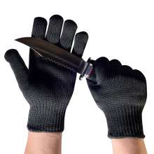 Cut-resistant 5A grade one steel wire glove professional reinforced multi-purpose cut-resistant protective black and white gloves. Gloves. Cut-resistant gloves