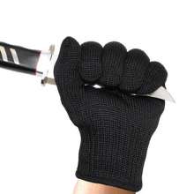 Cut-resistant 5A grade one steel wire glove professional reinforced multi-purpose cut-resistant protective black and white gloves. Protective gloves