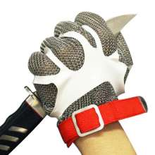 Factory direct sales spot chainsaw cutting slaughter anti-cutting grade 5 gloves steel ring steel wire protective gloves. gloves. anti-cutting gloves