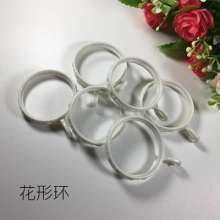 Curtain roman rod hanging ring white ring curtain ring curtain accessories flower-shaped ring fixed ring cloth hook hanging ring closed ring