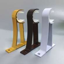 Curtain rod bracket accessories single rod double rod thick aluminum alloy Roman rod bracket side mounted top mounted curtain rod base