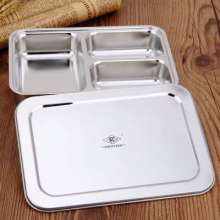 Direct selling 304 stainless steel square lunch box with lid divided grid lunch box. Canteen lunch box heat insulation for adults. Lunch box. Bento box