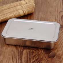 Direct selling 304 stainless steel square lunch box with lid divided grid lunch box. Canteen lunch box heat insulation for adults. Lunch box. Bento box