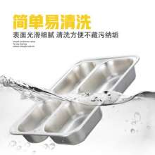 Direct selling 304 stainless steel lunch box to deepen and thicken the grid fast food plate square with lid student canteen delivery meal box. Lunch box. Lunch box. Bento box