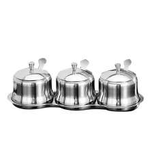 Factory direct 304 stainless steel seasoning pot. Flavor cup. Kitchen seasoning box seasoning tank Sugar salt pepper seasoning bottle box. Seasoning tank