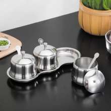 Factory direct 304 stainless steel seasoning pot. Flavor cup. Kitchen seasoning box seasoning tank Sugar salt pepper seasoning bottle box. Seasoning tank