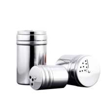 Factory direct stainless steel seasoning pot. Pepper powder bottle rotating seasoning bottle. Thickened non-magnetic powder tube dusting bottle. Toothpick tube