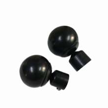 American black and white wrought iron Roman rod decorative head wrought iron sealing plug curtain rod decorative curtain ball head