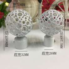Iron curtain rod decorative head Roman rod plugging head Hollow head Curtain accessories Roman rod accessories