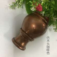 Imitation wood curtain rod head Roman rod decorative head plug sealing cover headdress Roman rod head art head