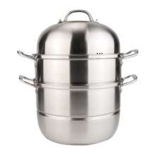 Factory direct stainless steel double-layer steamer. Three-layer steamer wholesale custom promotional gift pot set 28CM. Steamer. Pot. Steamed buns pot