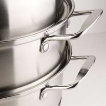 Factory direct stainless steel double-layer steamer. Three-layer steamer wholesale custom promotional gift pot set 28CM. Steamer. Pot. Steamed buns pot