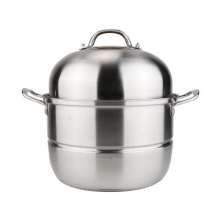 Factory direct stainless steel double-layer steamer. Three-layer steamer wholesale custom promotional gift pot set 28CM. Steamer. Pot. Steamed buns pot