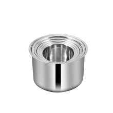 Direct selling stainless steel oil basin, household thickened kitchen egg-beating basin with lid. Commercial large and basin, seasoning pot, flavor cup, basin, vegetable basin