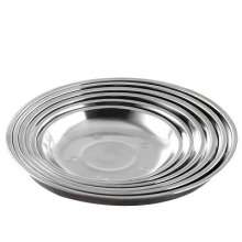 Direct selling stainless steel disc thickened canteen soup bowl. Household rice bowl tableware round iron basin bowl gift plate binary shop. Dish. Plate. Bowl