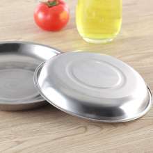 Direct selling stainless steel disc thickened canteen soup bowl. Household rice bowl tableware round iron basin bowl gift plate binary shop. Dish. Plate. Bowl