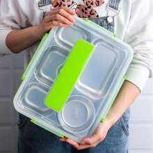 304 stainless steel lunch box student office worker insulation 1 person portable partitioned lunch box set canteen high school. Lunch box. Tableware. canteen tableware