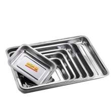 Stainless Steel Tray Rectangular Iron Plate. Household and Commercial Large Steamed Fish Plate BBQ Kitchen Canteen Grilled Fish Square Plate. Restaurant Plate. Dish Plate