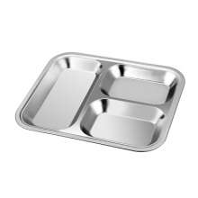 304 stainless steel dinner plate, fast food plate, factory, school canteen, restaurant, special meal plate, grid wholesale, lunch box, student. Tableware.. Canteen tableware. Lunch box