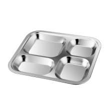 304 stainless steel dinner plate, fast food plate, factory, school canteen, restaurant, special meal plate, grid wholesale, lunch box, student. Tableware.. Canteen tableware. Lunch box