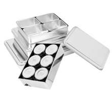 Stainless steel seasoning box seasoning box. With lid household kitchen storage restaurant ice powder ingredient box garnish commercial grid.