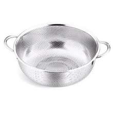 Direct selling stainless steel drain basin. Vegetable washing basin. Rice washing sieve. Rice panning device. Fruit basket.