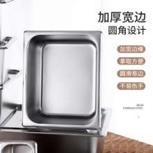 Manufacturers 304 stainless steel serving pots. Rectangular fractional pots. Stainless steel pots with lids for restaurant meals and meals insulation. Pots. Restaurant dishes pots