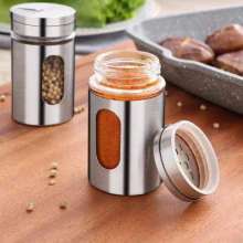 Stainless steel oil can. Kitchen sealing material leak-proof soy sauce vinegar bottle. Combination seasoning bottle. 350ml oil can glass oil bottle