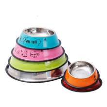 Factory direct stainless steel dog bowl pet bowl. Tableware pet bowl. Teddy Golden Retriever dog food bowl size bowl