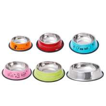 Factory direct stainless steel dog bowl pet bowl. Tableware pet bowl. Teddy Golden Retriever dog food bowl size bowl