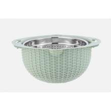 Household kitchen sink double-layer drain basket. Vegetable basket. Vegetable washing basket, coffee table, living room fruit tray, fruit dish washing artifact. Drain basket