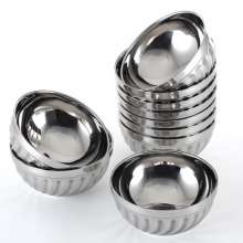 Direct selling stainless steel bowl, children's bowl, bowl, double-layer insulation, anti-scald bowl, drop-proof adult household rice bowl, kindergarten soup bowl canteen