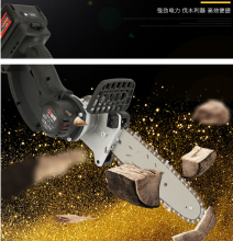 Household pruning garden orchard logging wireless outdoor small handheld lithium battery rechargeable saw. Chain logging saw. Saw