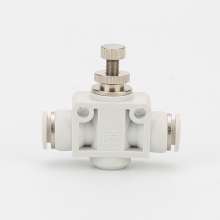 Supply of pneumatic components throttle joint pipe HPA pipeline type throttle valve copper nickel-plated universal quick-connect fittings. Pneumatic accessories. Pneumatic components Pneumatic joints