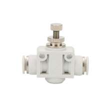 Supply of pneumatic components throttle joint pipe HPA pipeline type throttle valve copper nickel-plated universal quick-connect fittings. Pneumatic accessories. Pneumatic components Pneumatic joints
