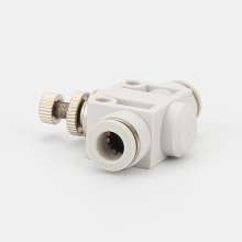Supply of pneumatic components throttle joint pipe HPA pipeline type throttle valve copper nickel-plated universal quick-connect fittings. Pneumatic accessories. Pneumatic components Pneumatic joints