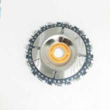 100 angle grinder chain saw blade cutting blade tea table engraving blade woodworking chain disc 100MM slotted circular saw blade