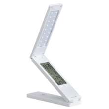 Qingxun QX-811LED rechargeable alarm clock table lamp perpetual calendar stepless dimming touch creative table lamp